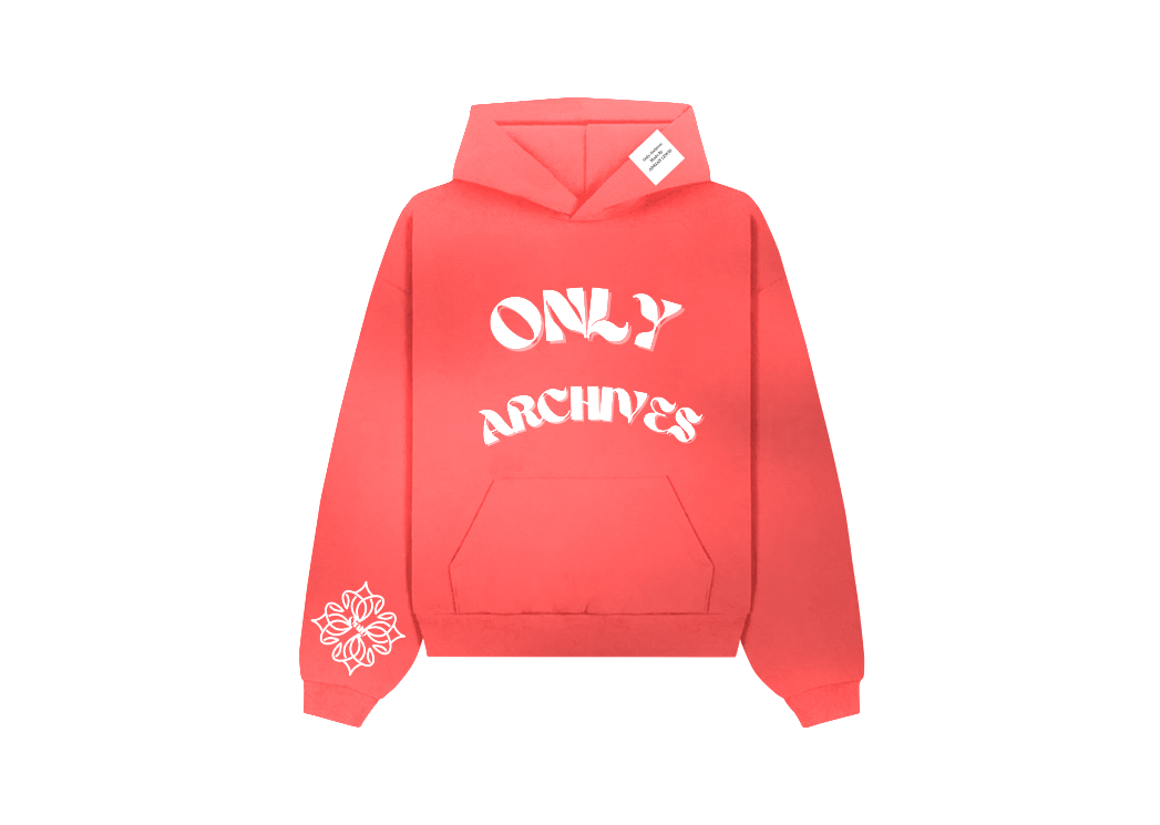 VINTAGE ONLY ARCHIVES HOODIE (CORAL)