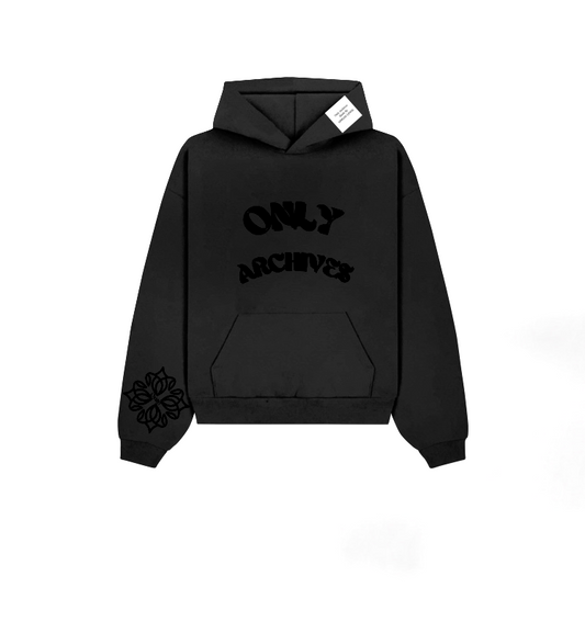 AGED ONLY ARCHIVES HOODIE (JET BLACK)